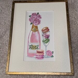 Framed Pink Rosé Art Print